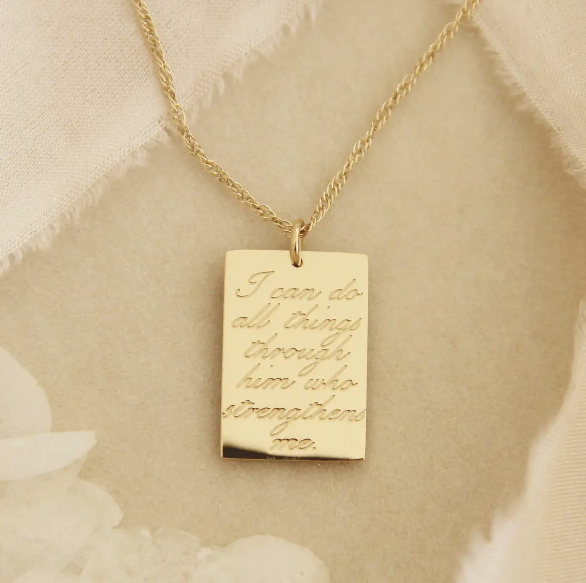 Philippians 4:13 Necklace, I Can Do All Things Through Him