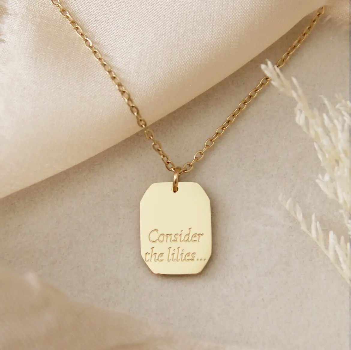 Consider the Lilies Necklace, Luke 12:27-28