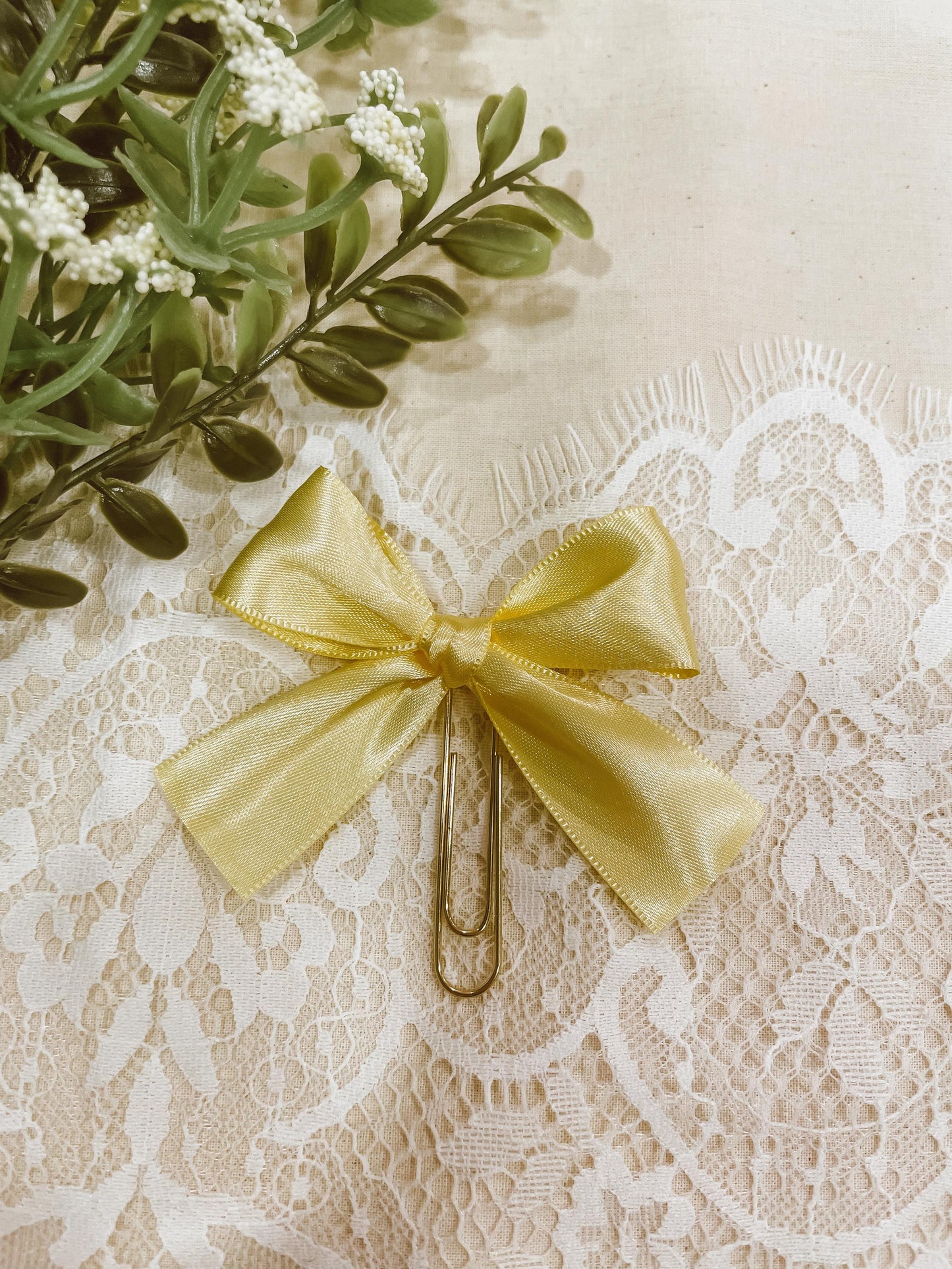 Satin Yellow ~ ribbon bookmark