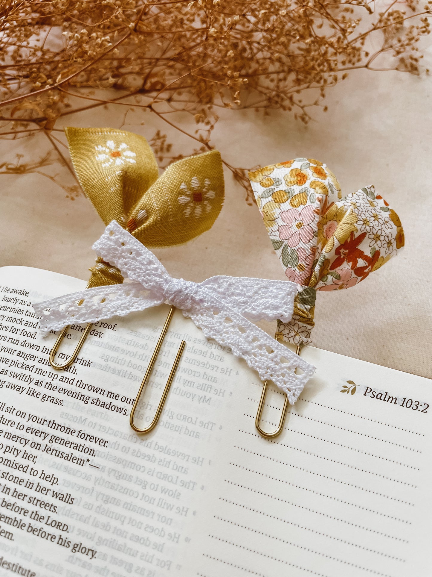 Amber Floral- set of 3 page markers