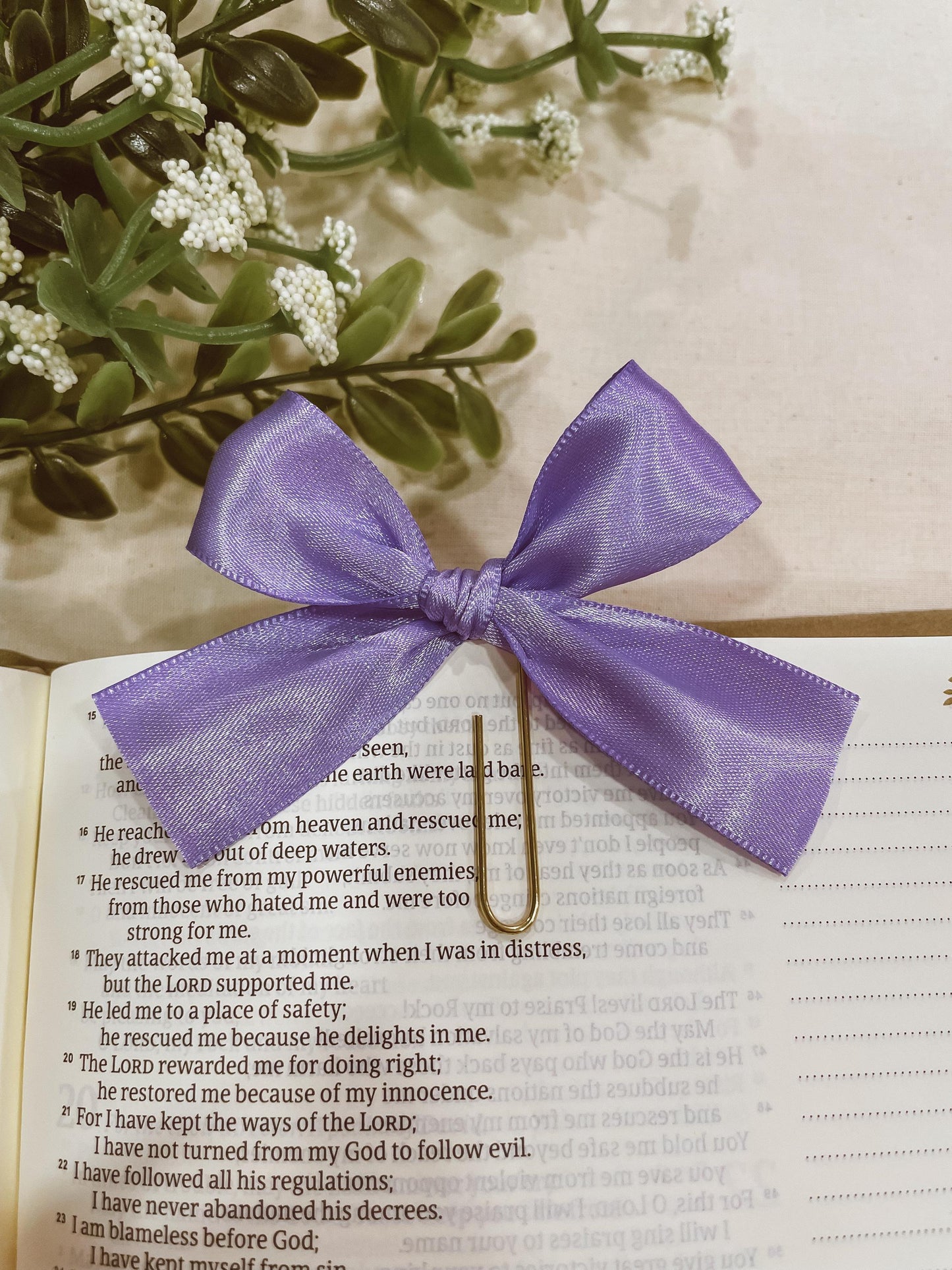 Satin Purple ~ ribbon bookmark
