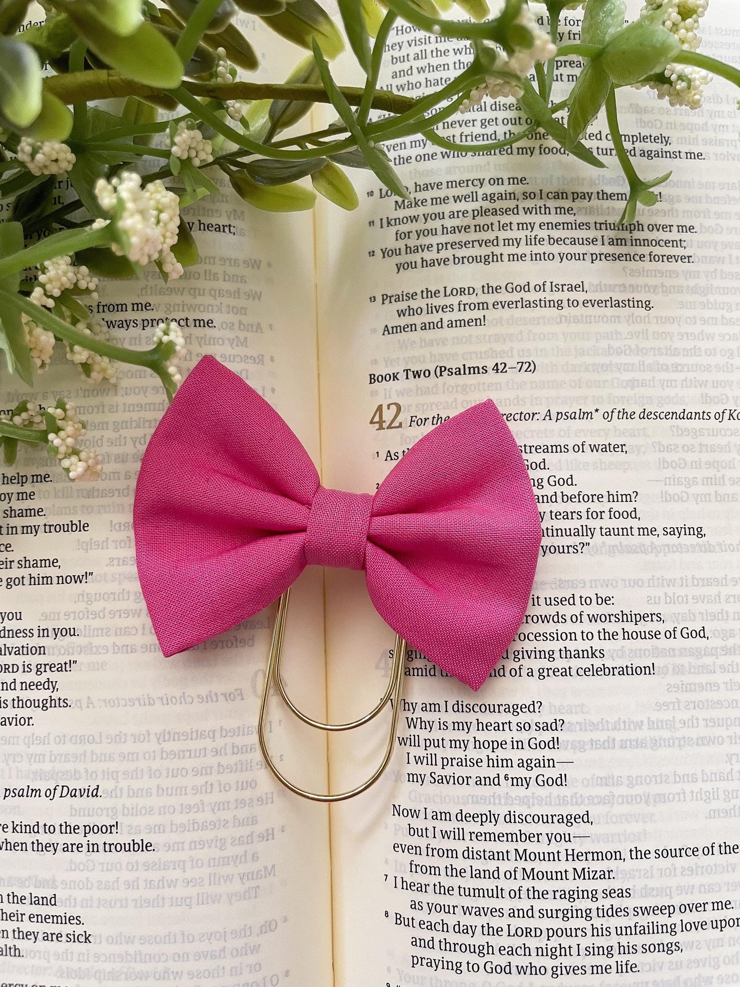 Watermelon - petite bow bookmark