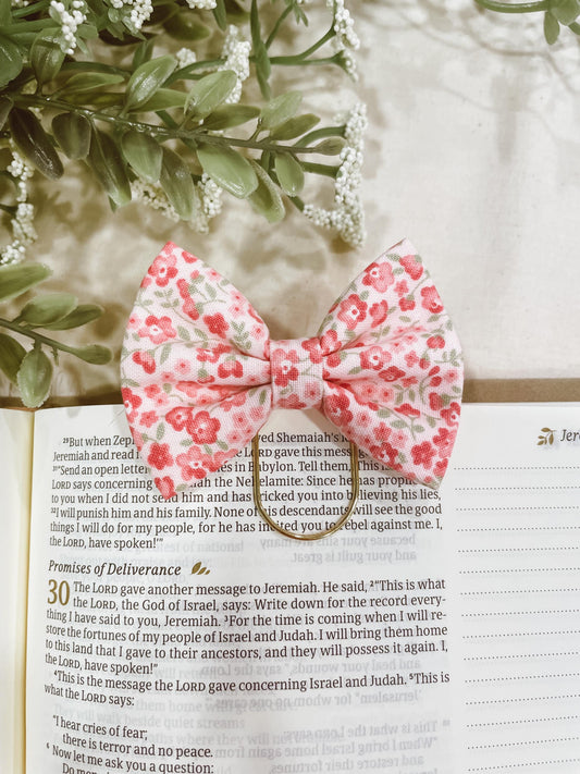 Field of Poppies - petite bow bookmark