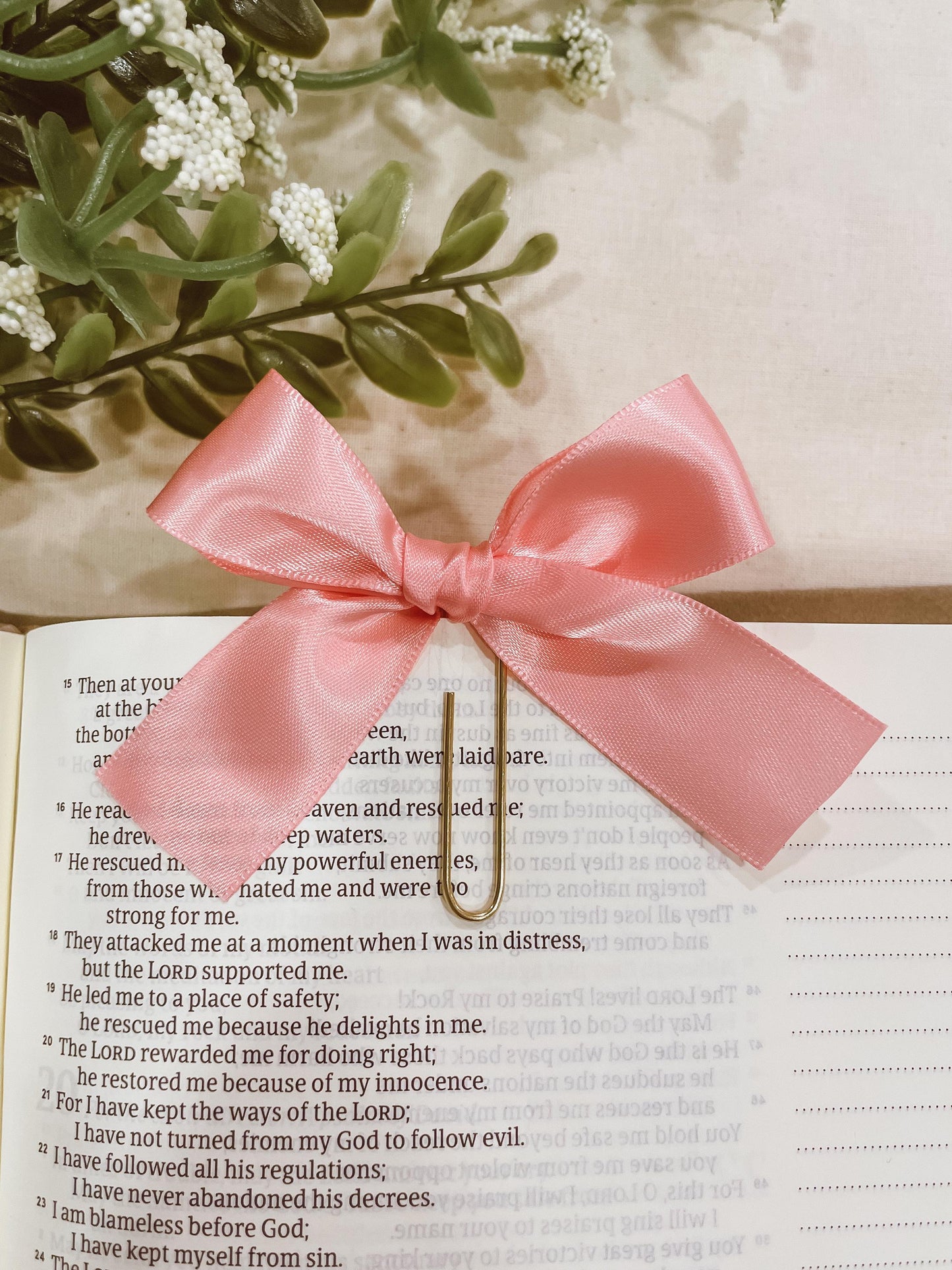Satin Rose ~ ribbon bookmark