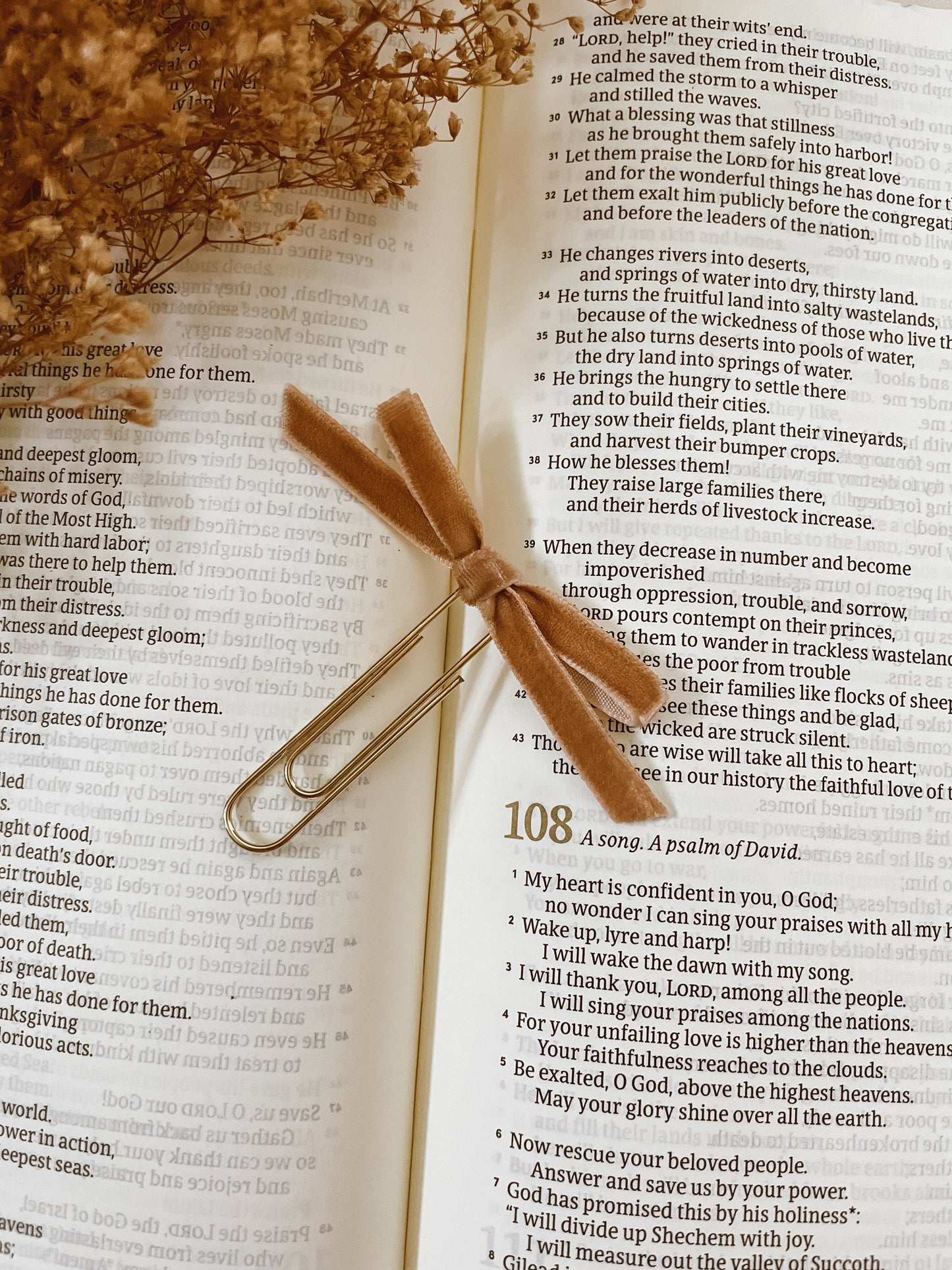 Camel-velvet ribbon bookmark