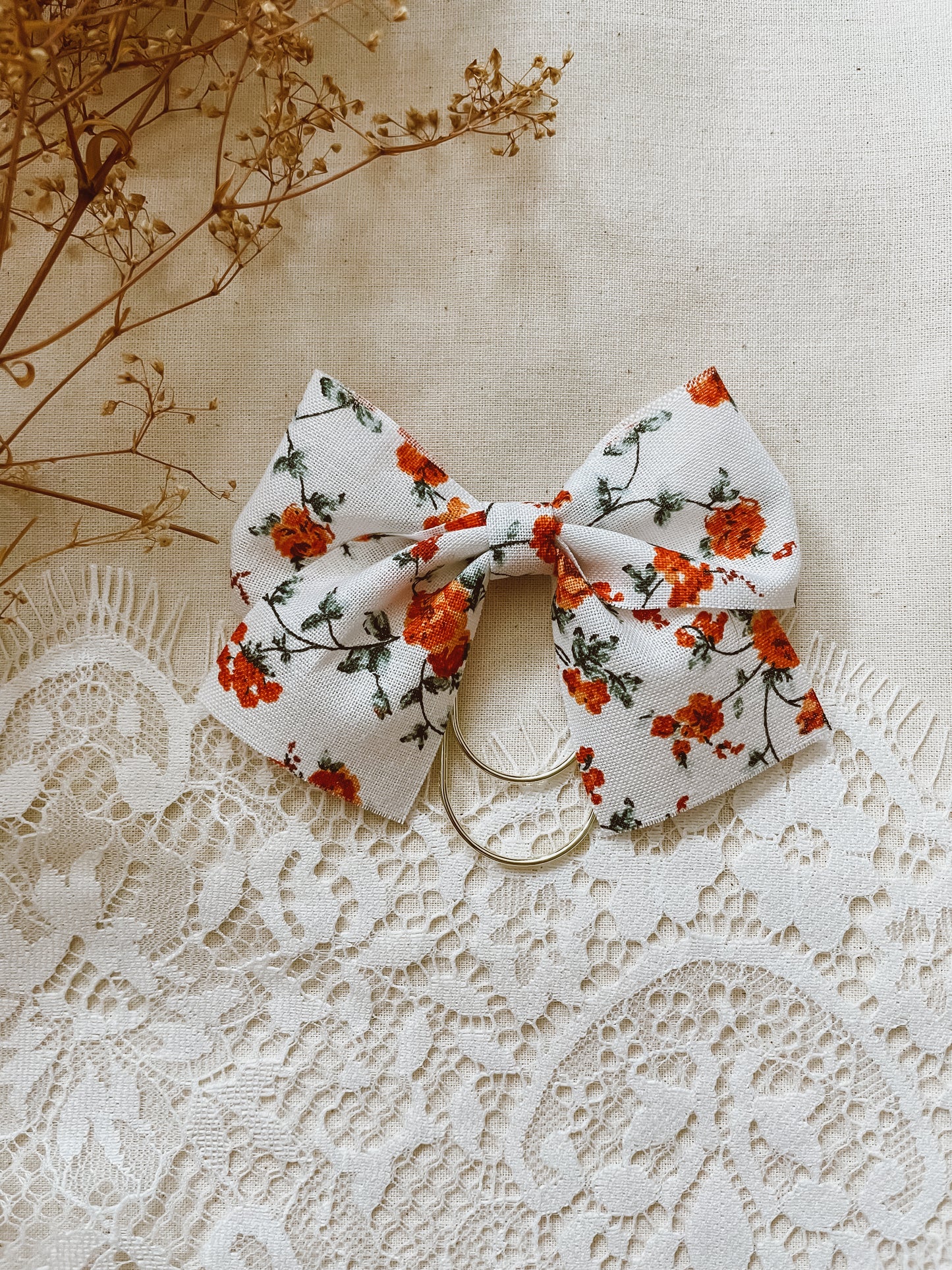 Orange Rose-bow bookmark