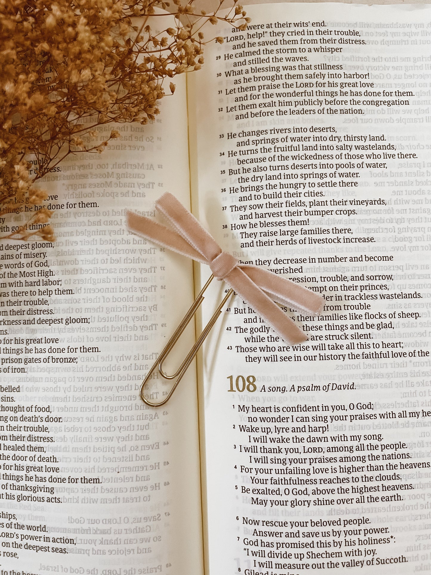 Biscuit-velvet ribbon bookmark