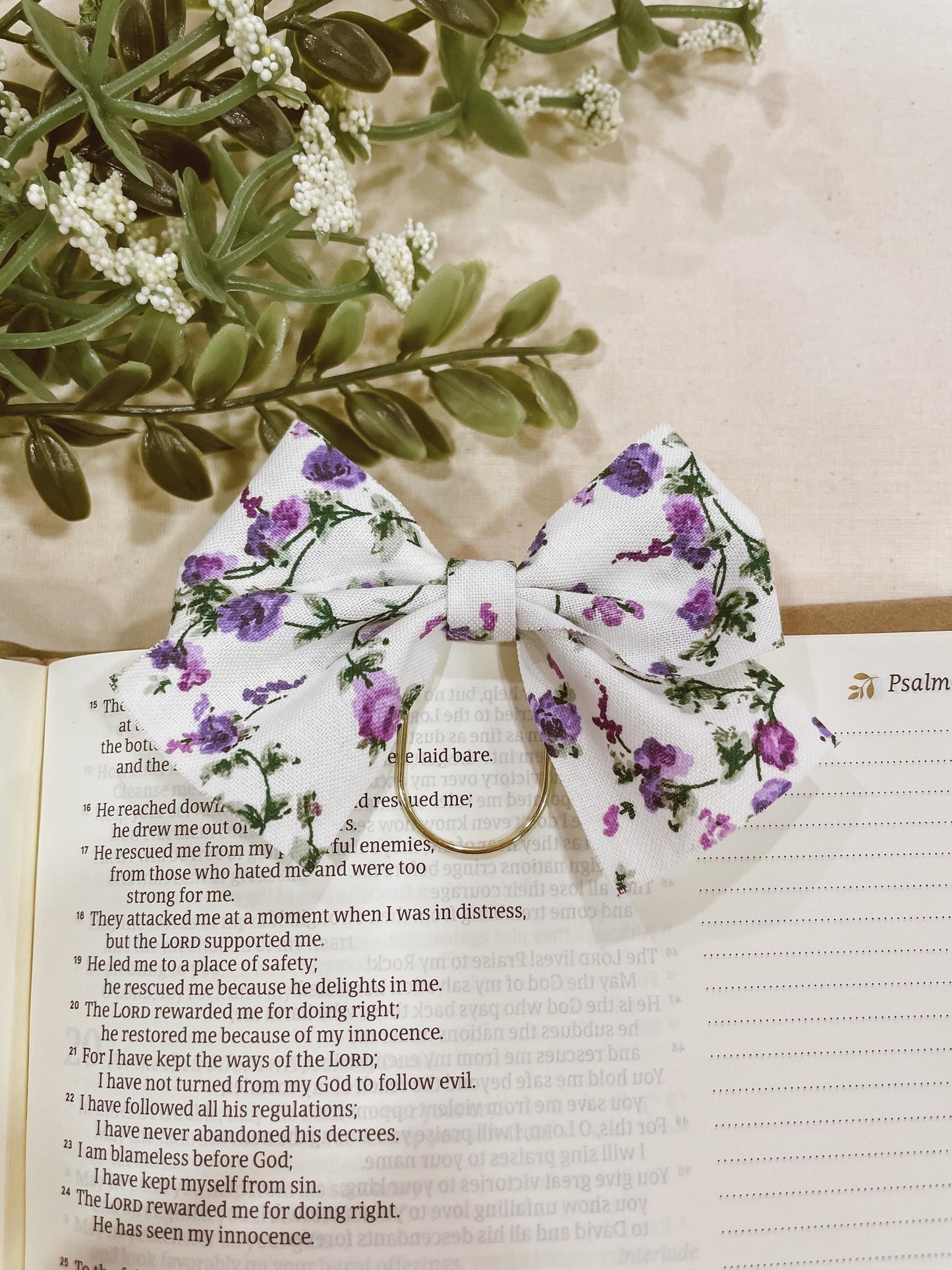 Violet Rose- bow bookmark