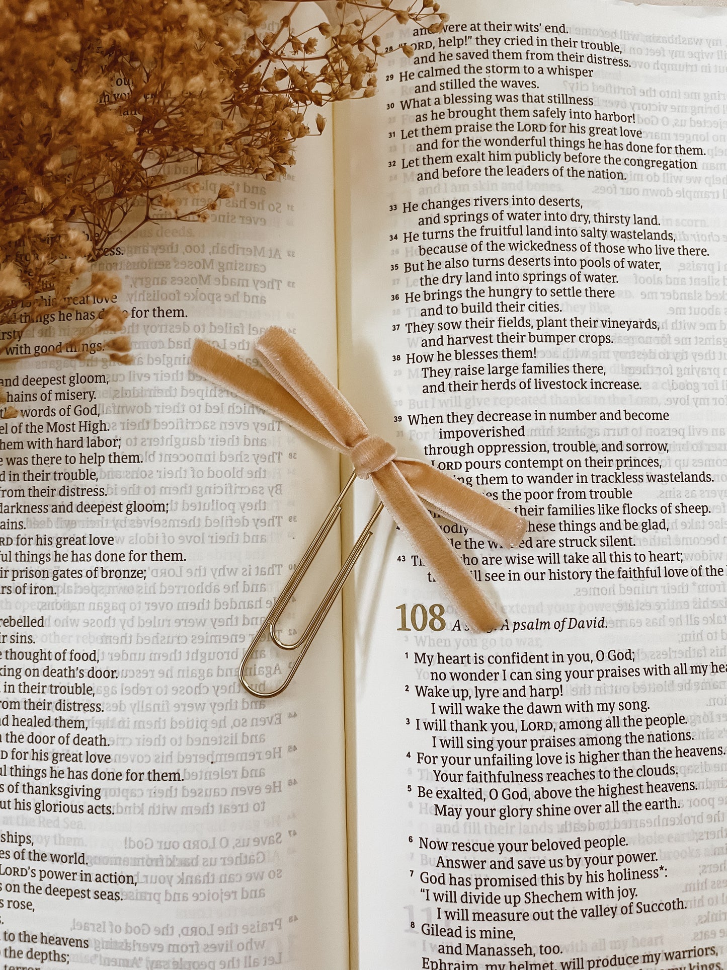 Wheat- velvet ribbon bookmark