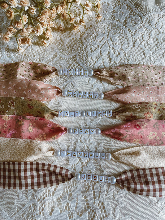 Fall Faith Fabric Bracelet