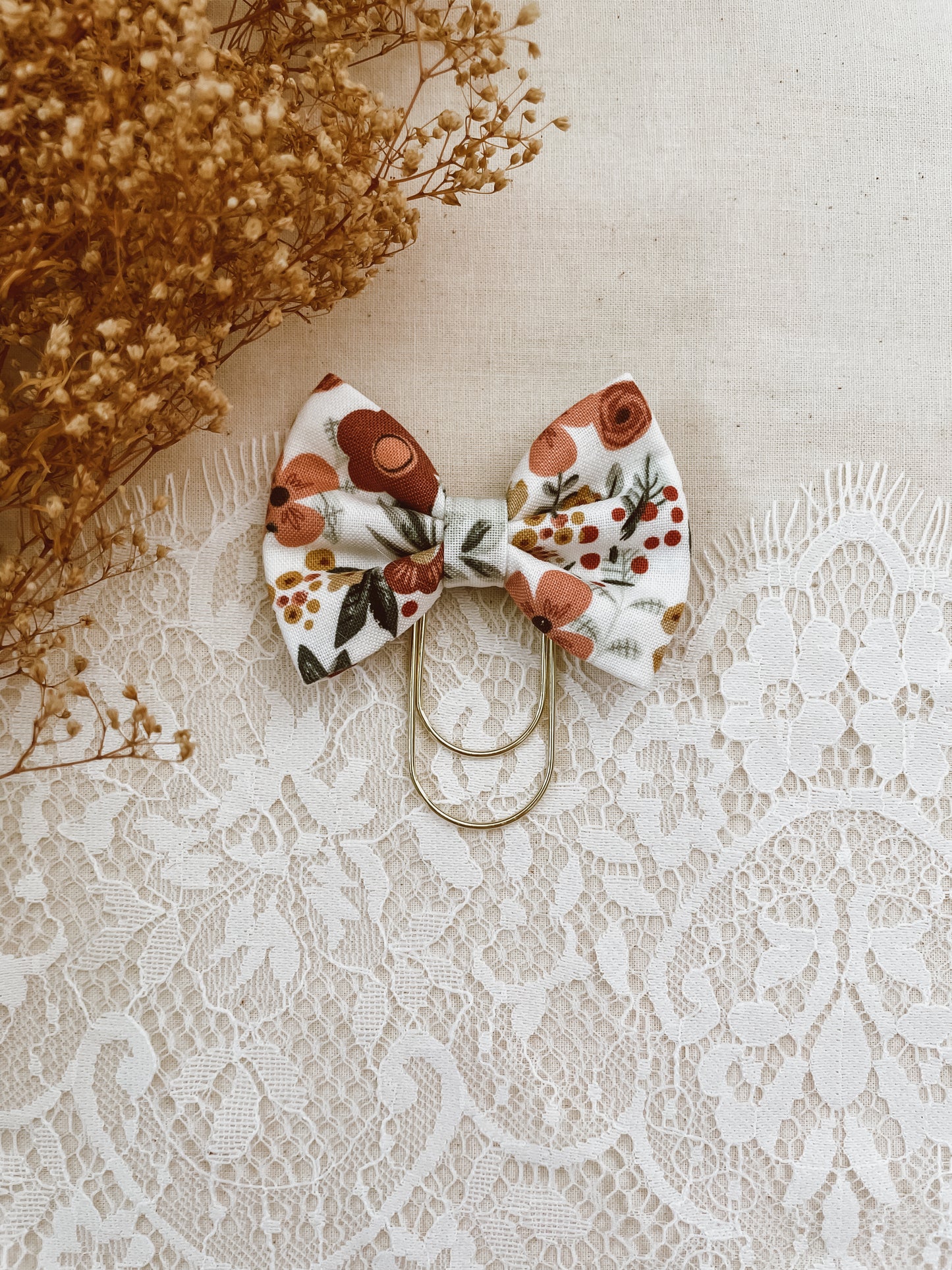 September Blooms- petite bow bookmark