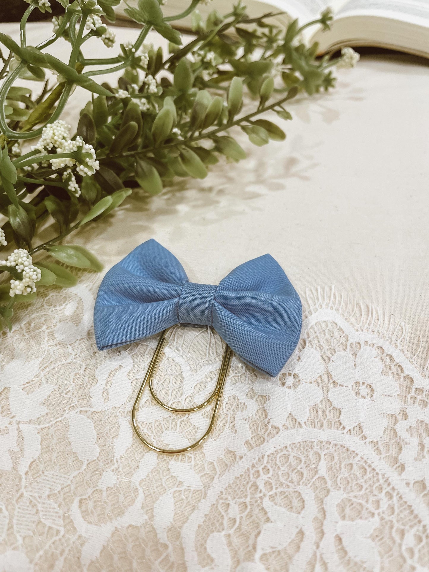 Bluebell- petite bow bookmark
