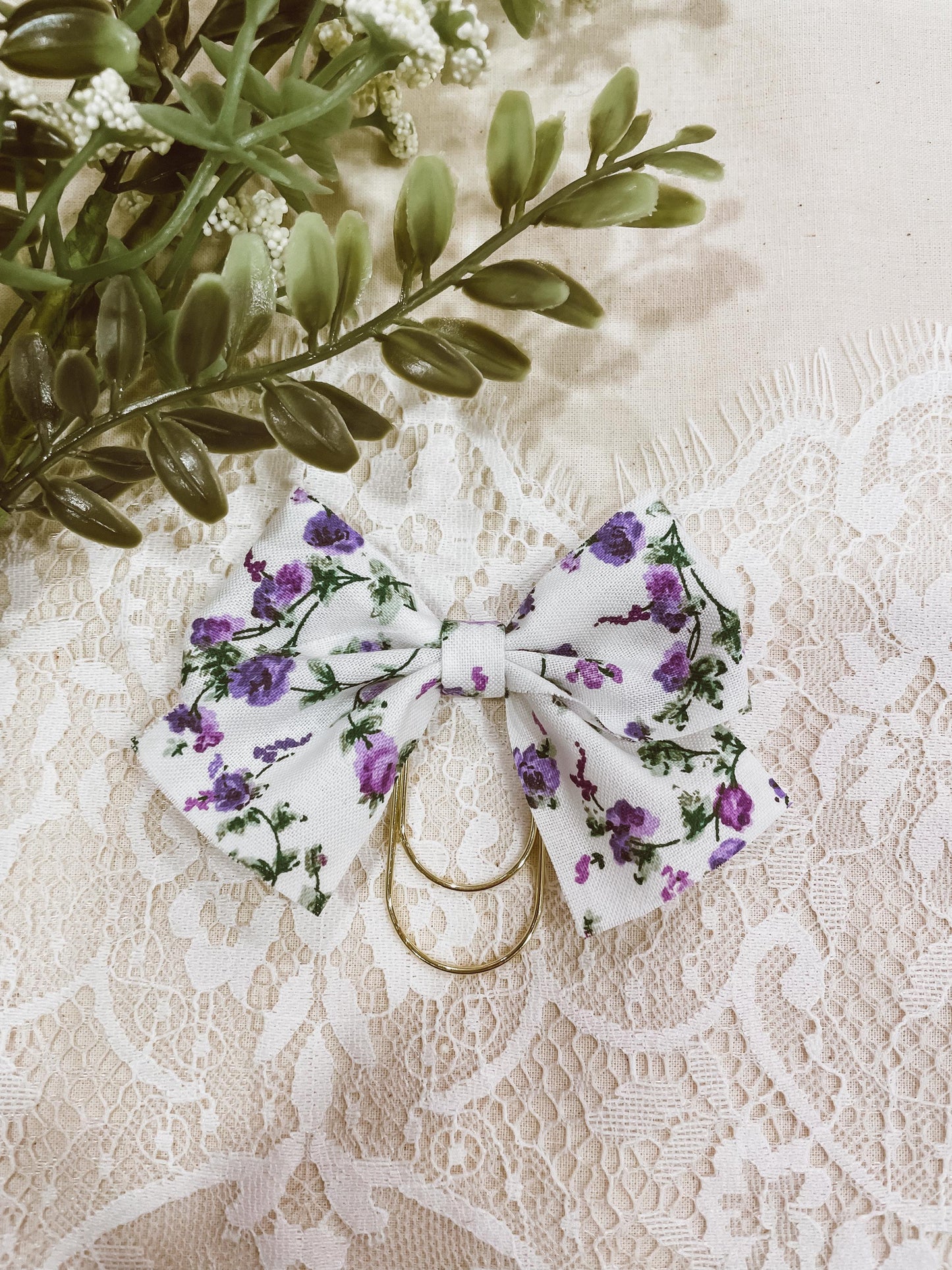 Violet Rose- bow bookmark