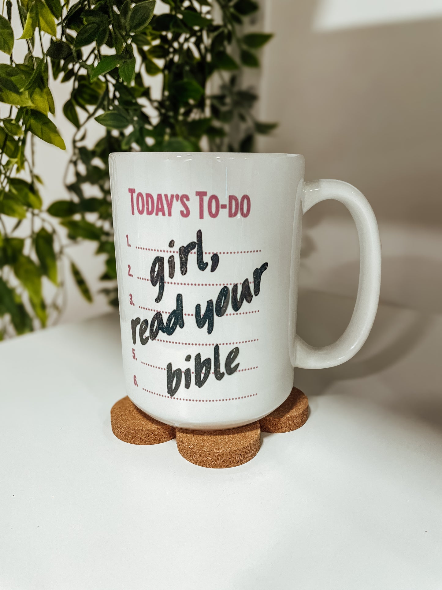 Girl Read Your Bible- 15oz mug rug