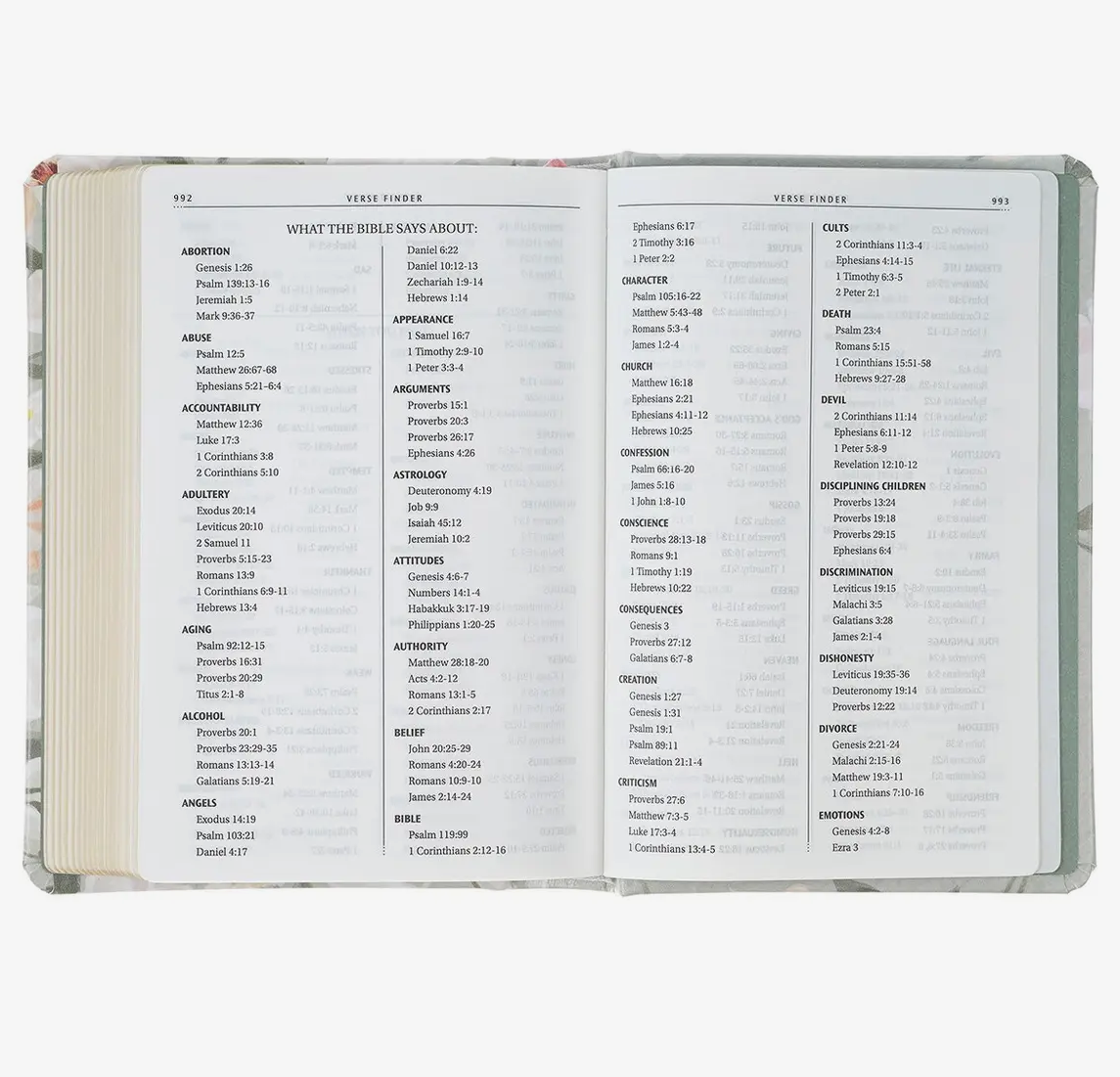 Mint Floral ‘KJV’ compact Bible
