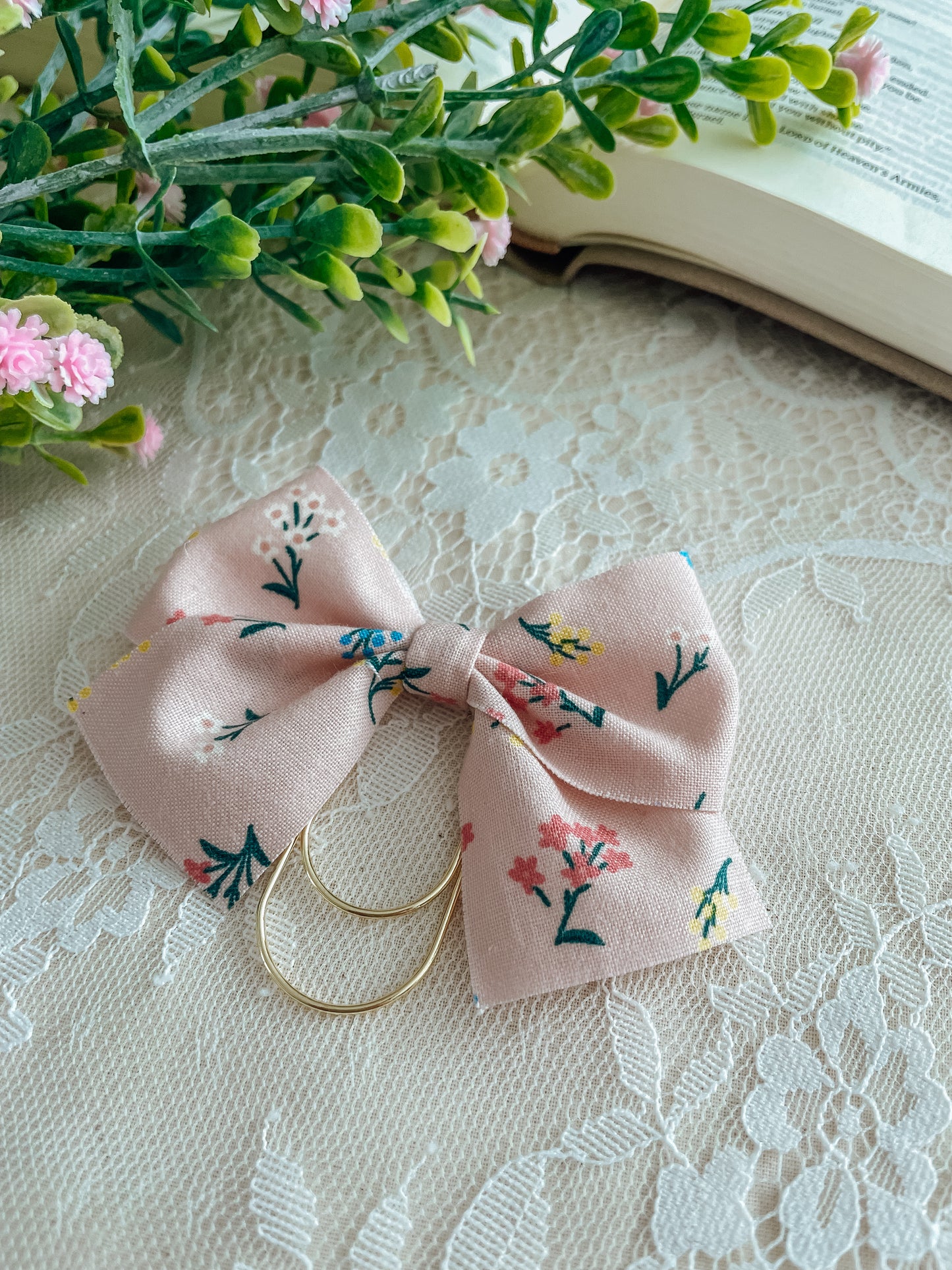 Spring Wildflowers- bow bookmark