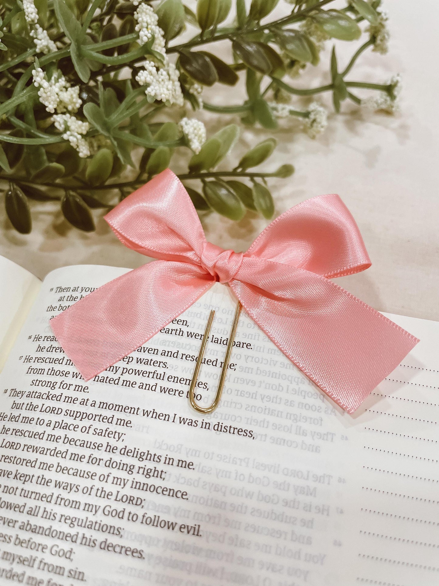 Satin Rose ~ ribbon bookmark