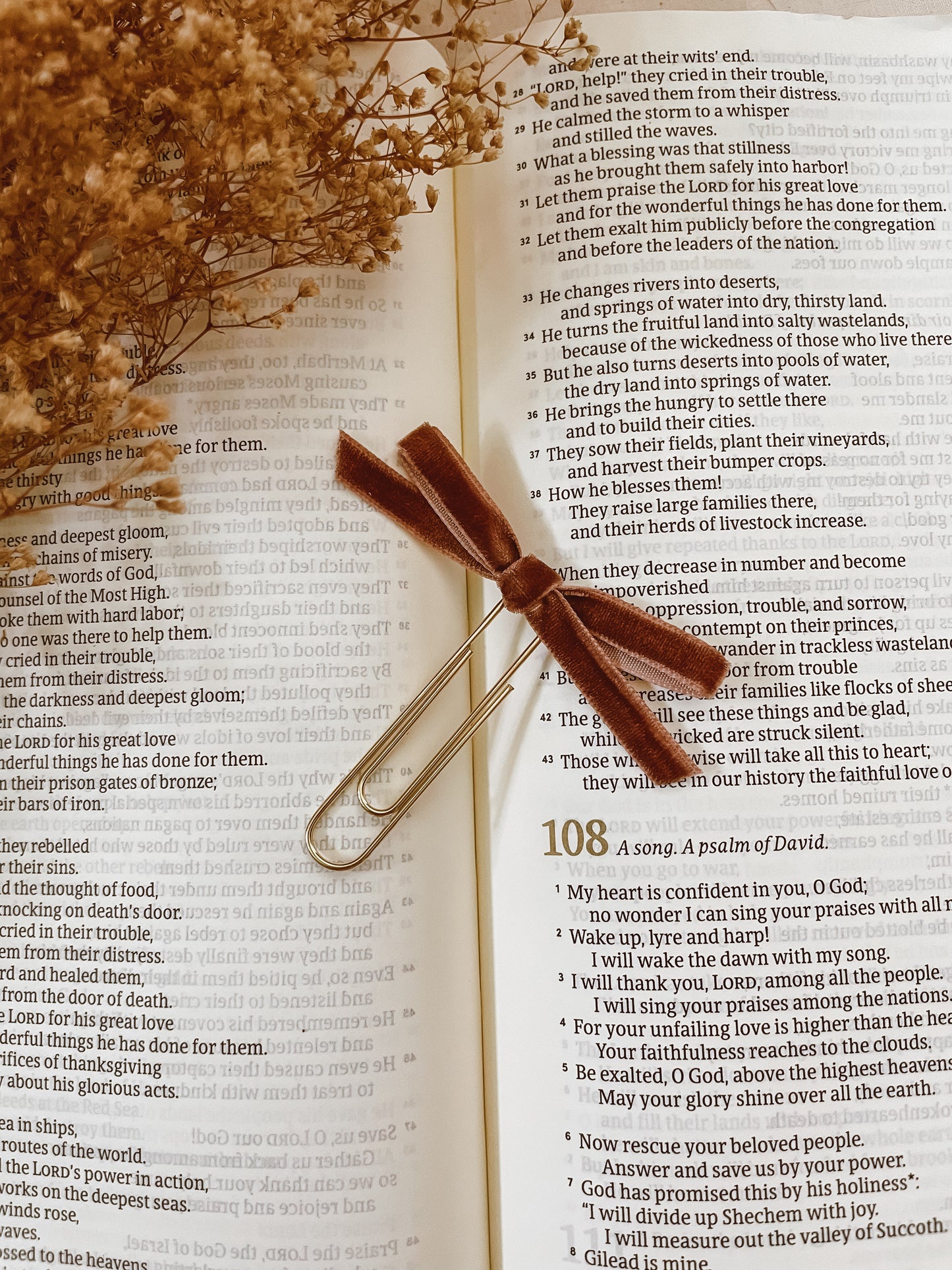 Mocha- velvet ribbon bookmark