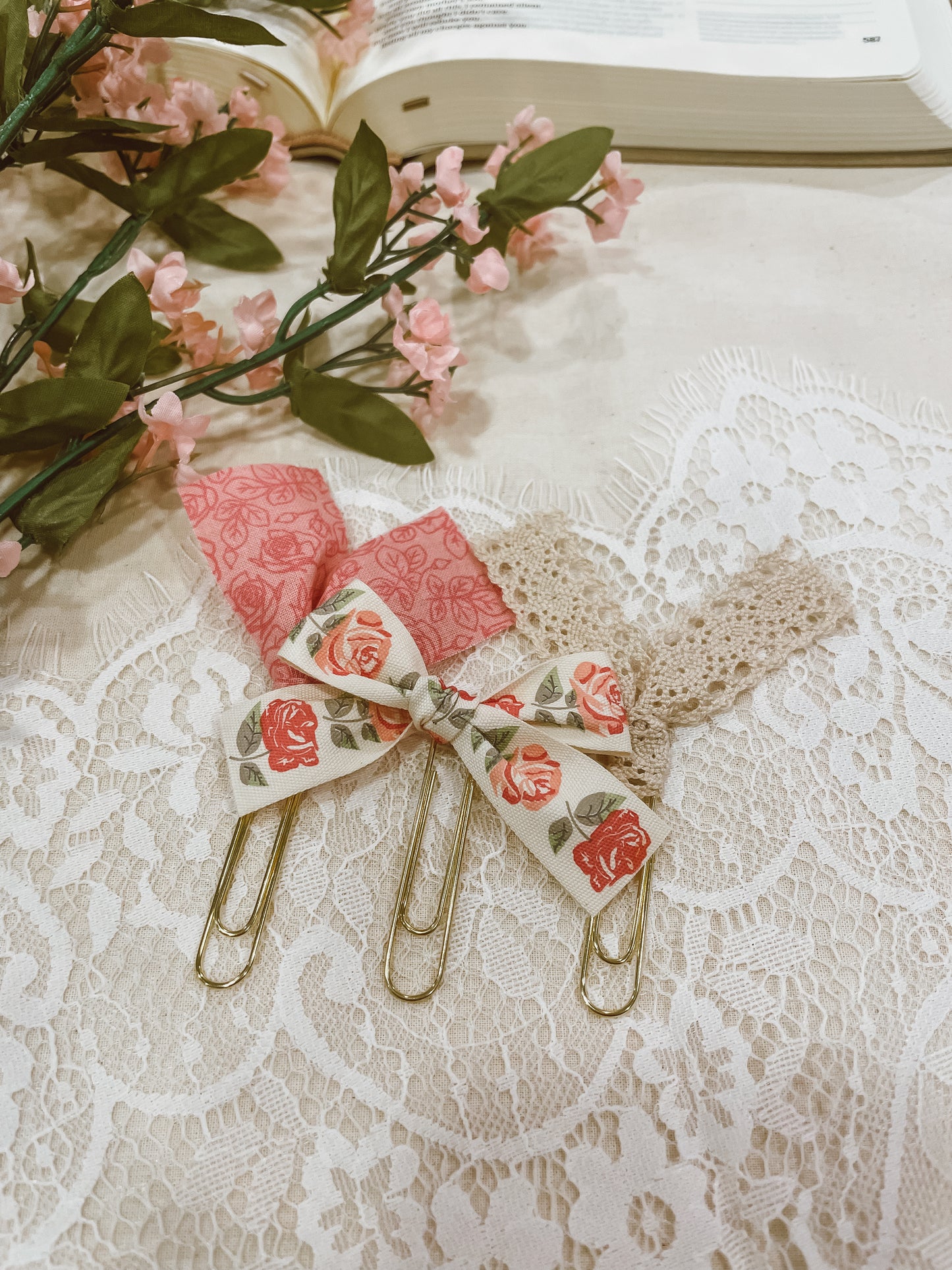 Delicate Rose- set of 3 page markers