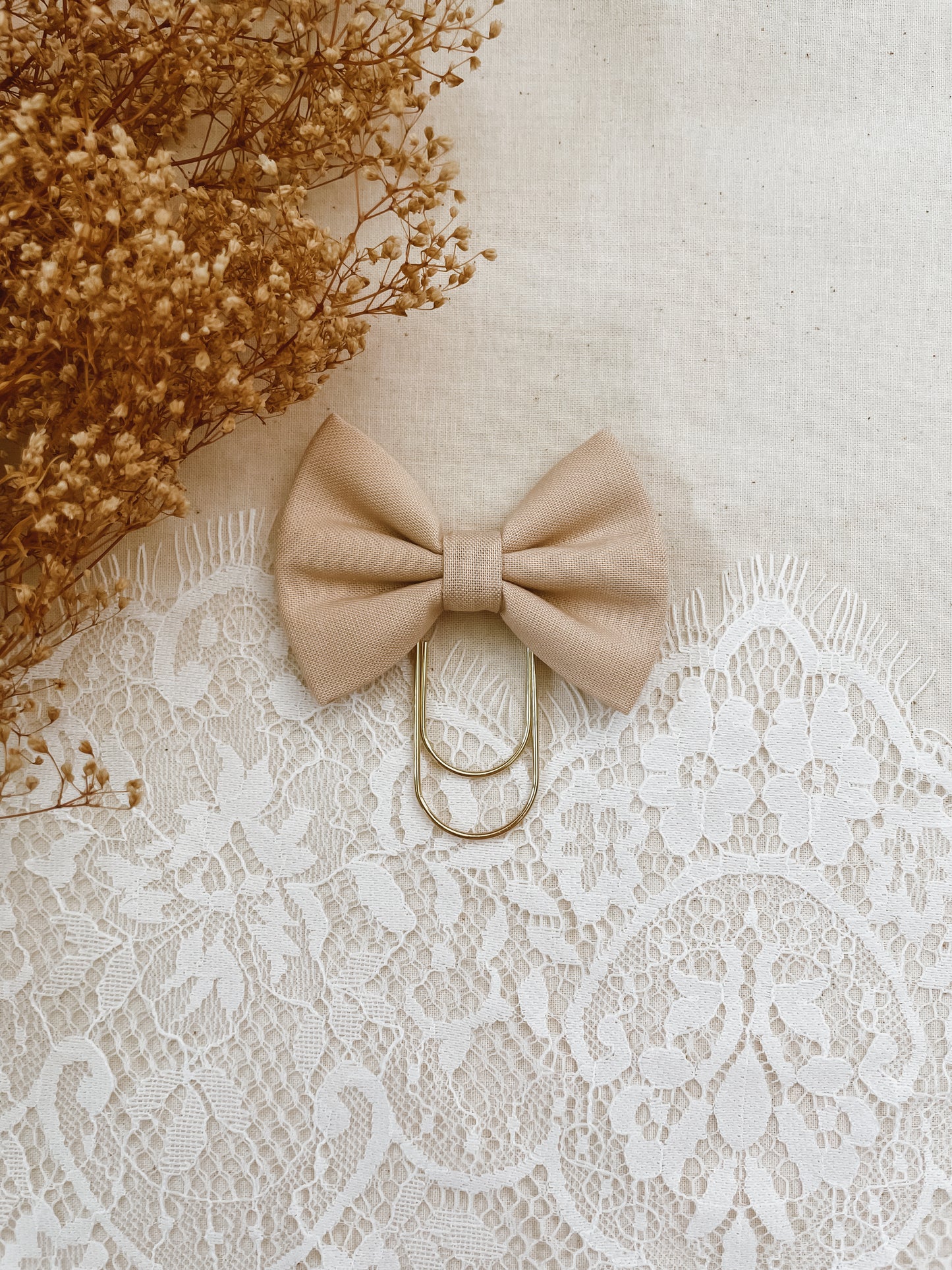 Oatmilk- petite bow bookmark