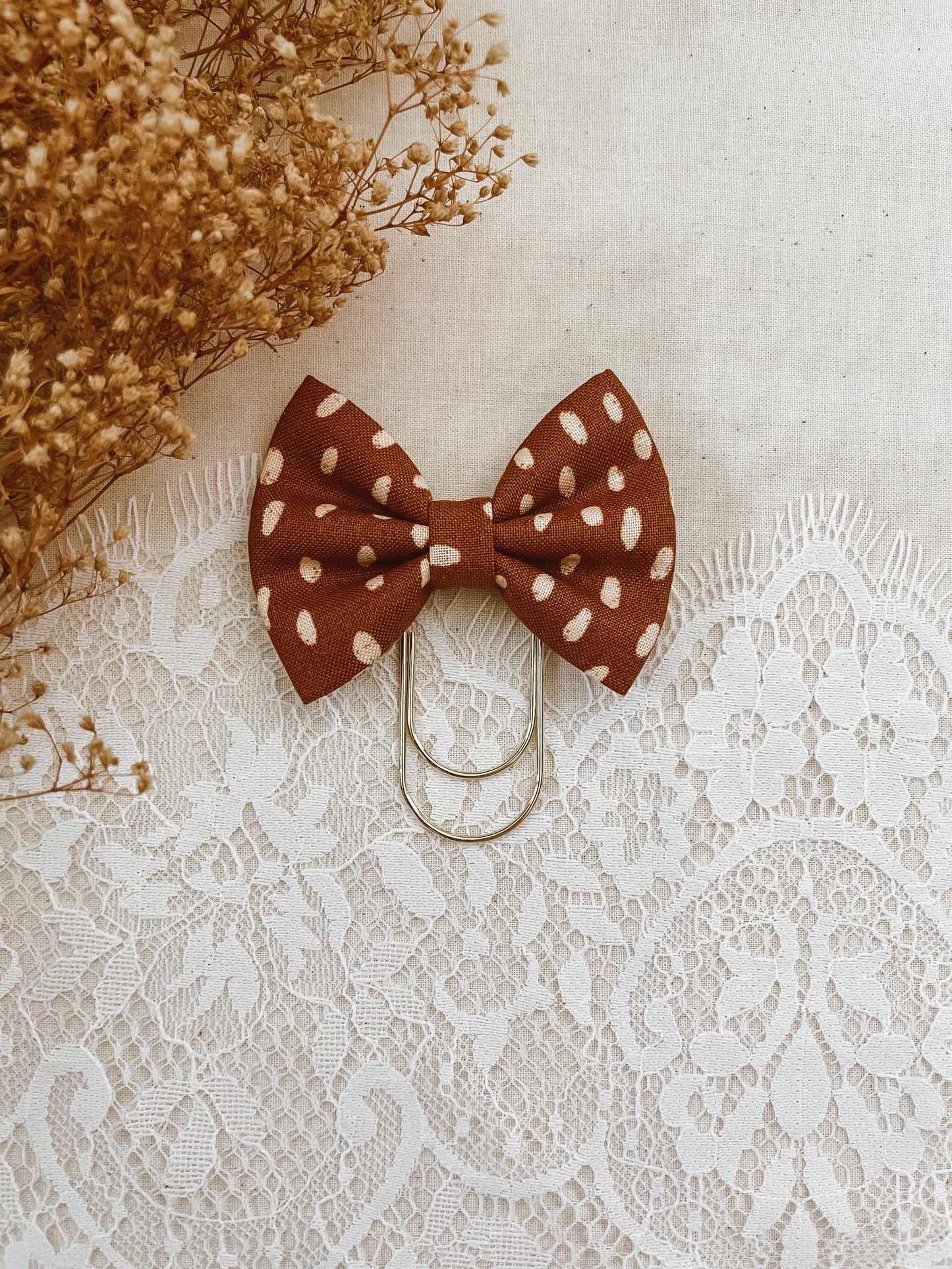 Swiss Dot-petite bow bookmark