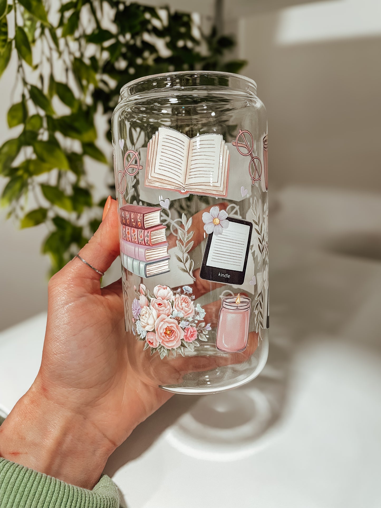 Kindle Girlie 16oz glass tumbler