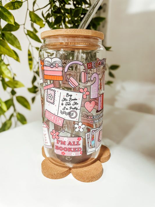 This Girl is Booked - 16 oz glass tumbler