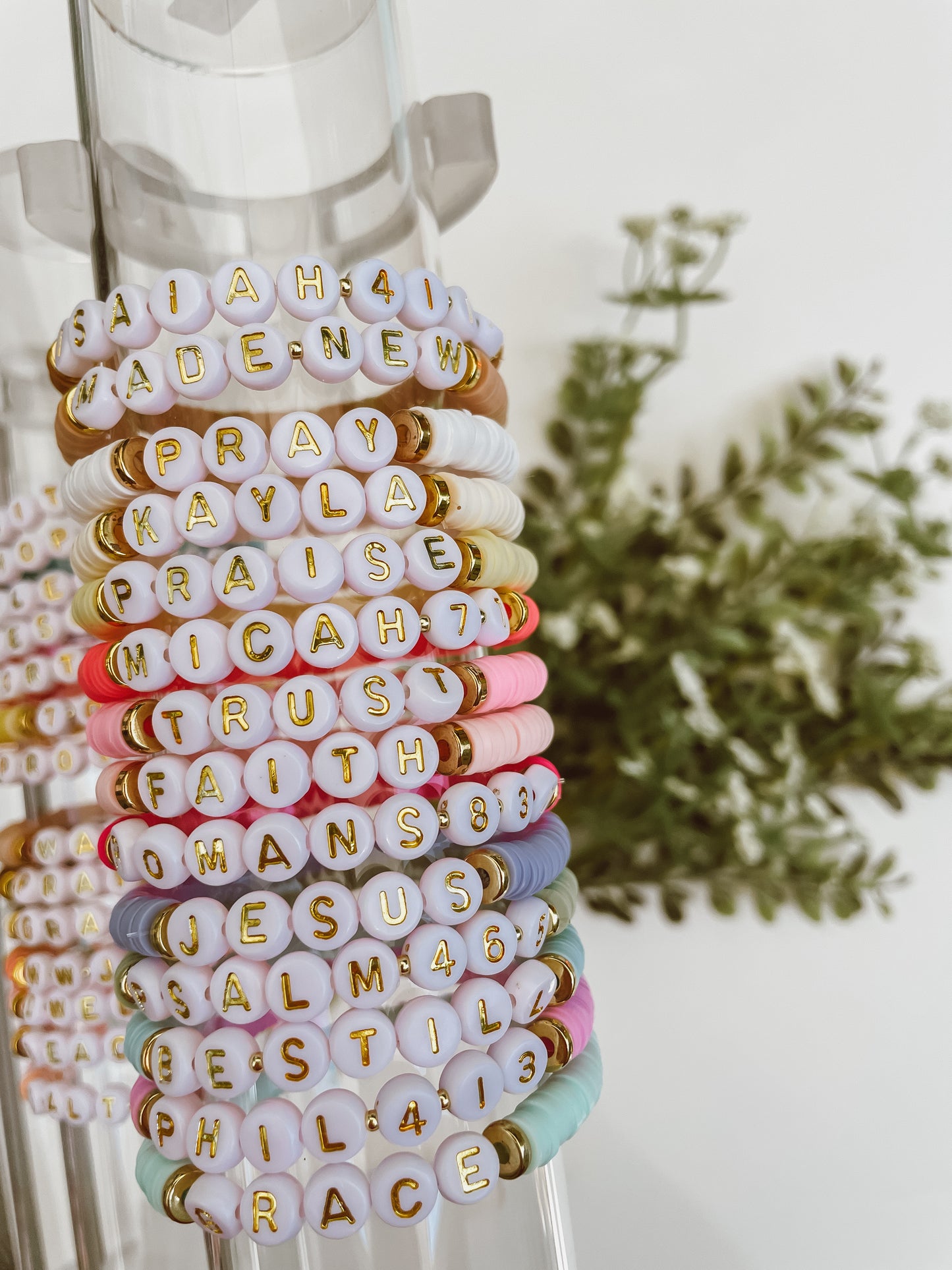 Faith Beaded Heishi Bracelets