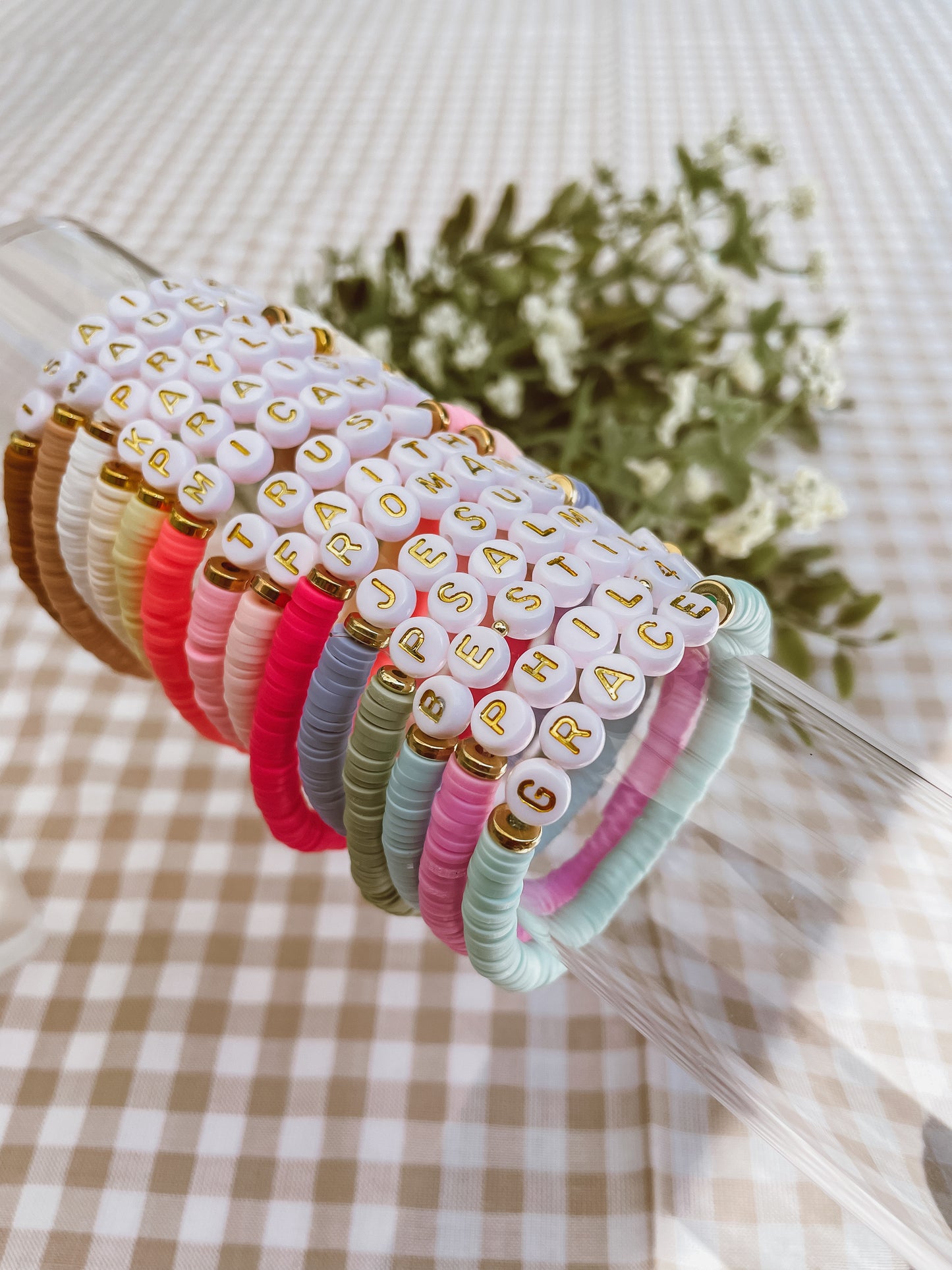 Faith Beaded Heishi Bracelets