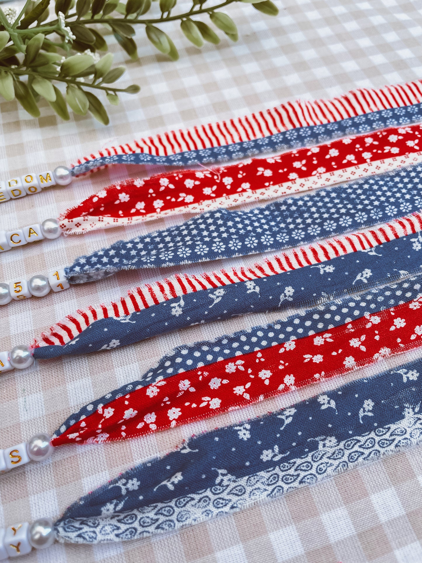 Americana beaded faith bracelets