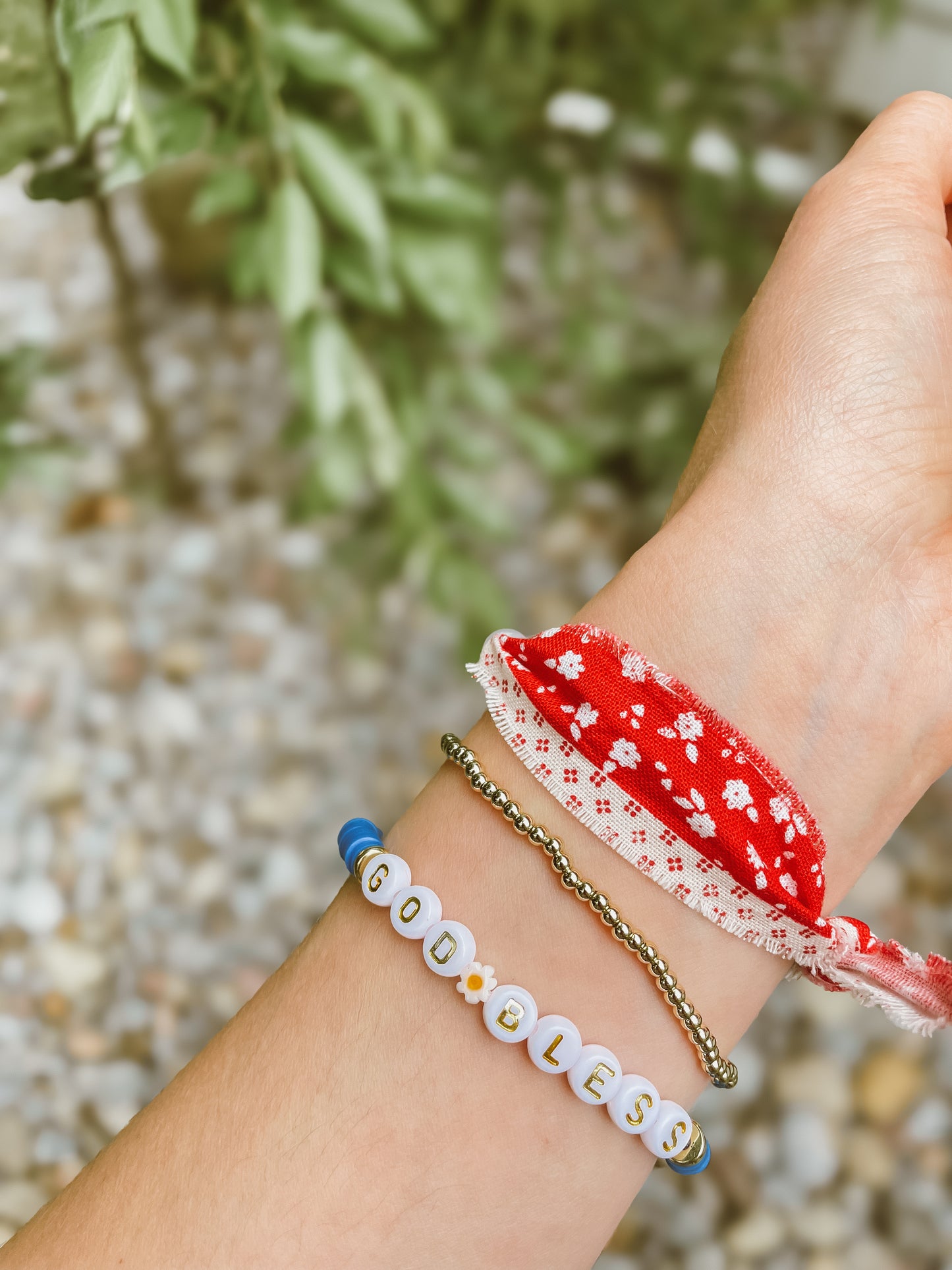 Americana beaded faith bracelets