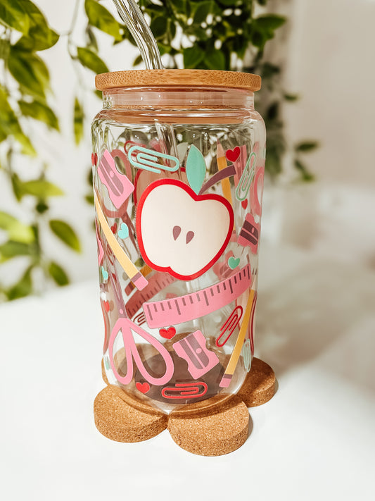 Cute Supplies - 16 oz glass tumbler