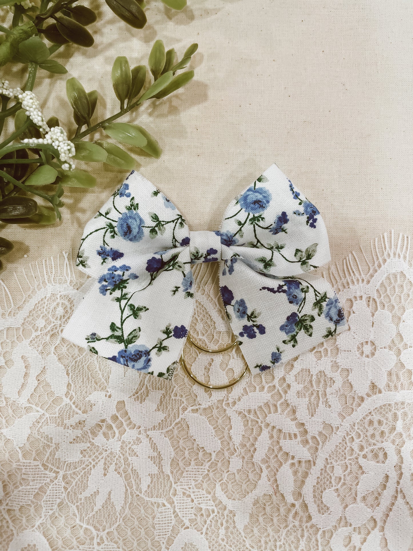Blue Roses- bow bookmark