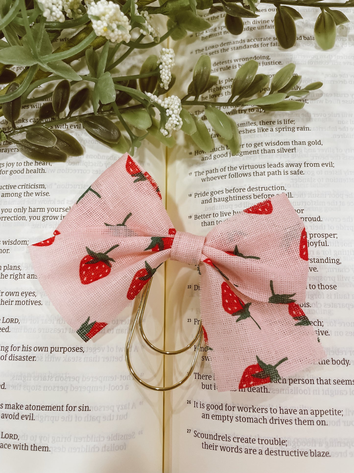 Strawberry Milkshake- bow bookmark