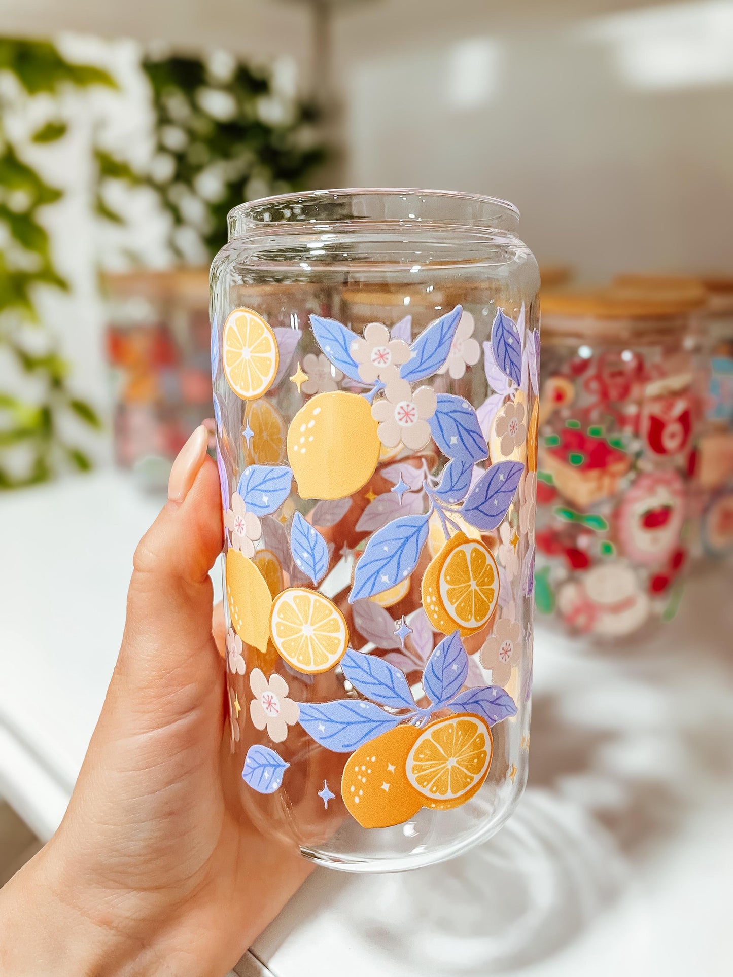 Fresh Lemons- 16oz glass tumbler