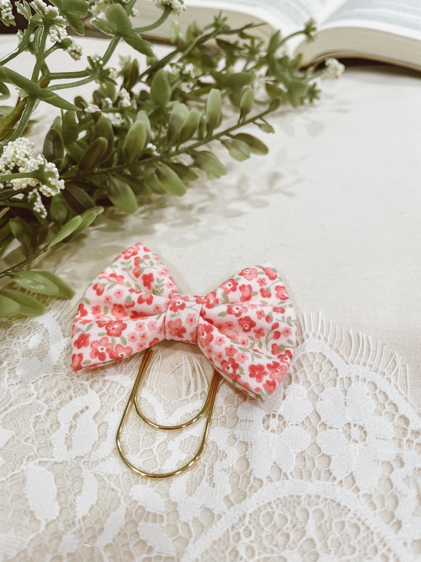 Field of Poppies - petite bow bookmark