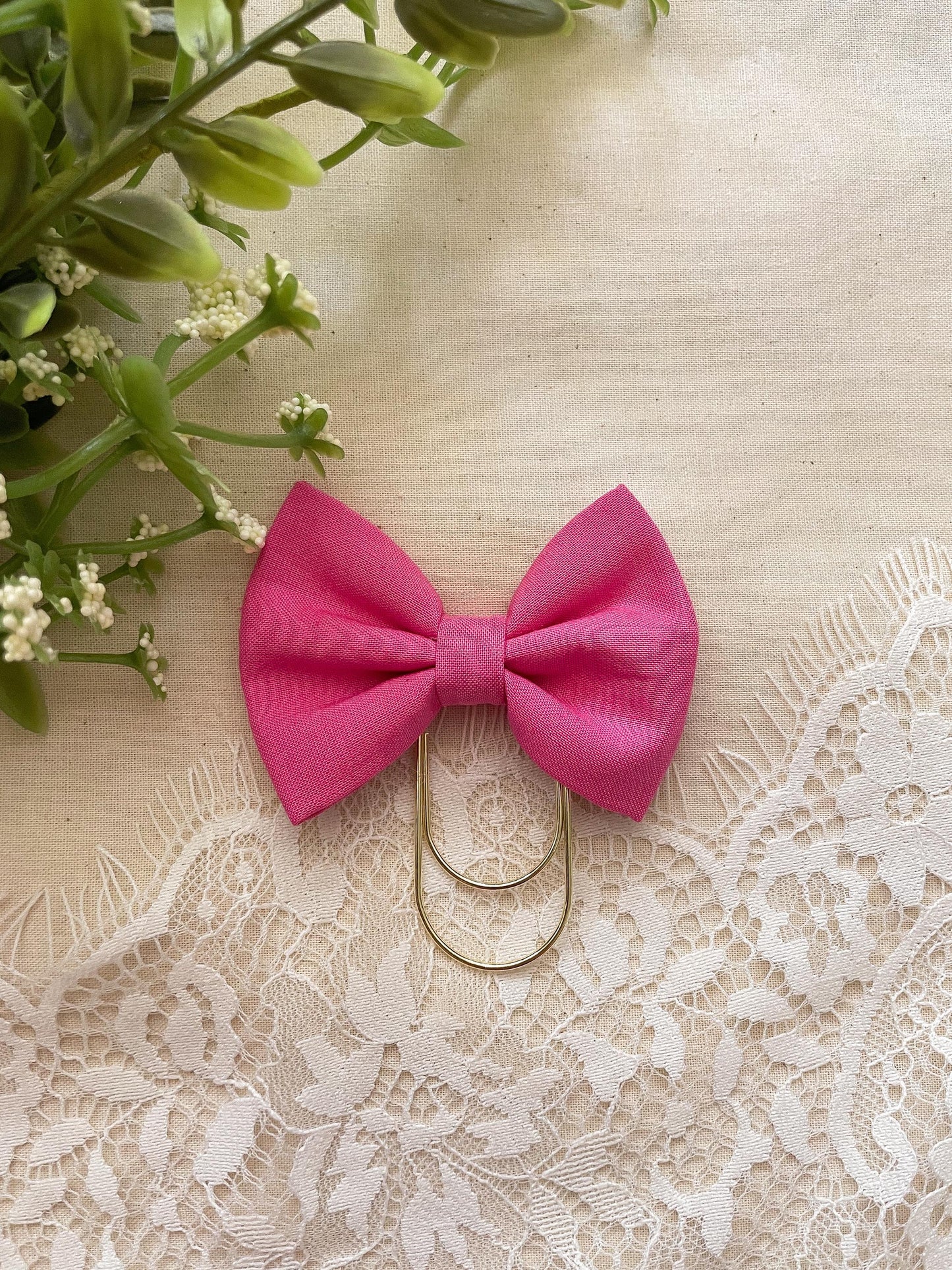 Watermelon - petite bow bookmark