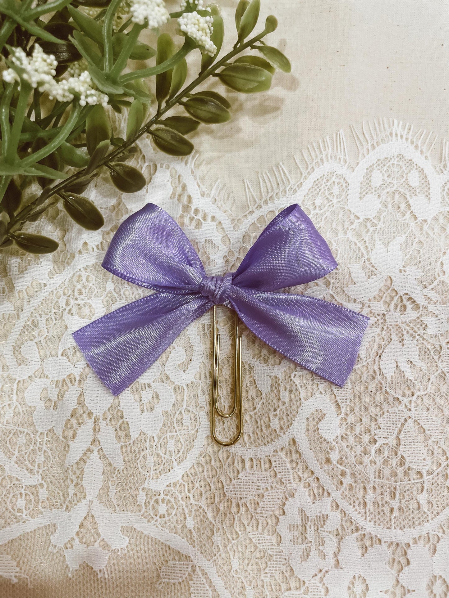 Satin Purple ~ ribbon bookmark