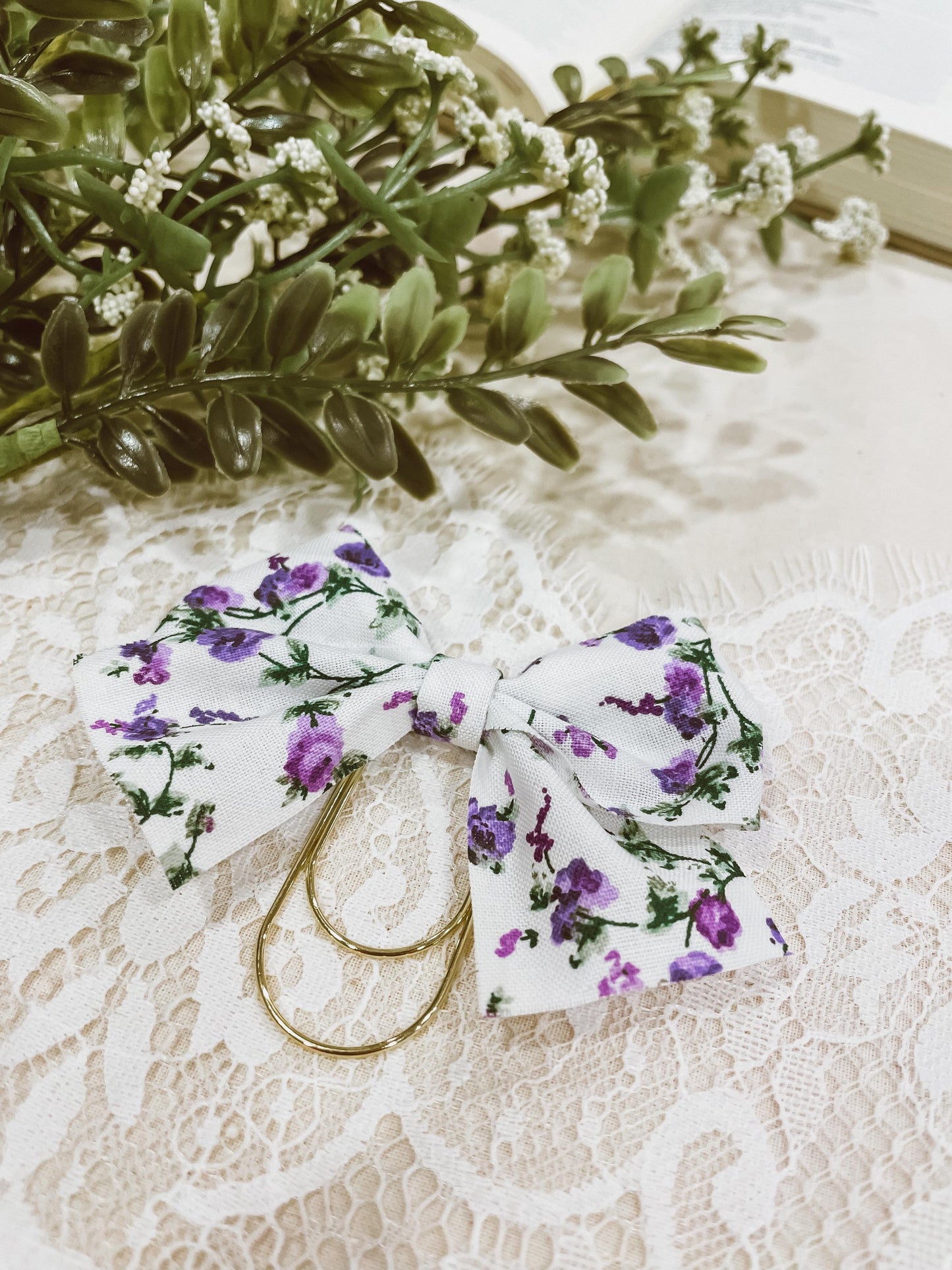 Violet Rose- bow bookmark