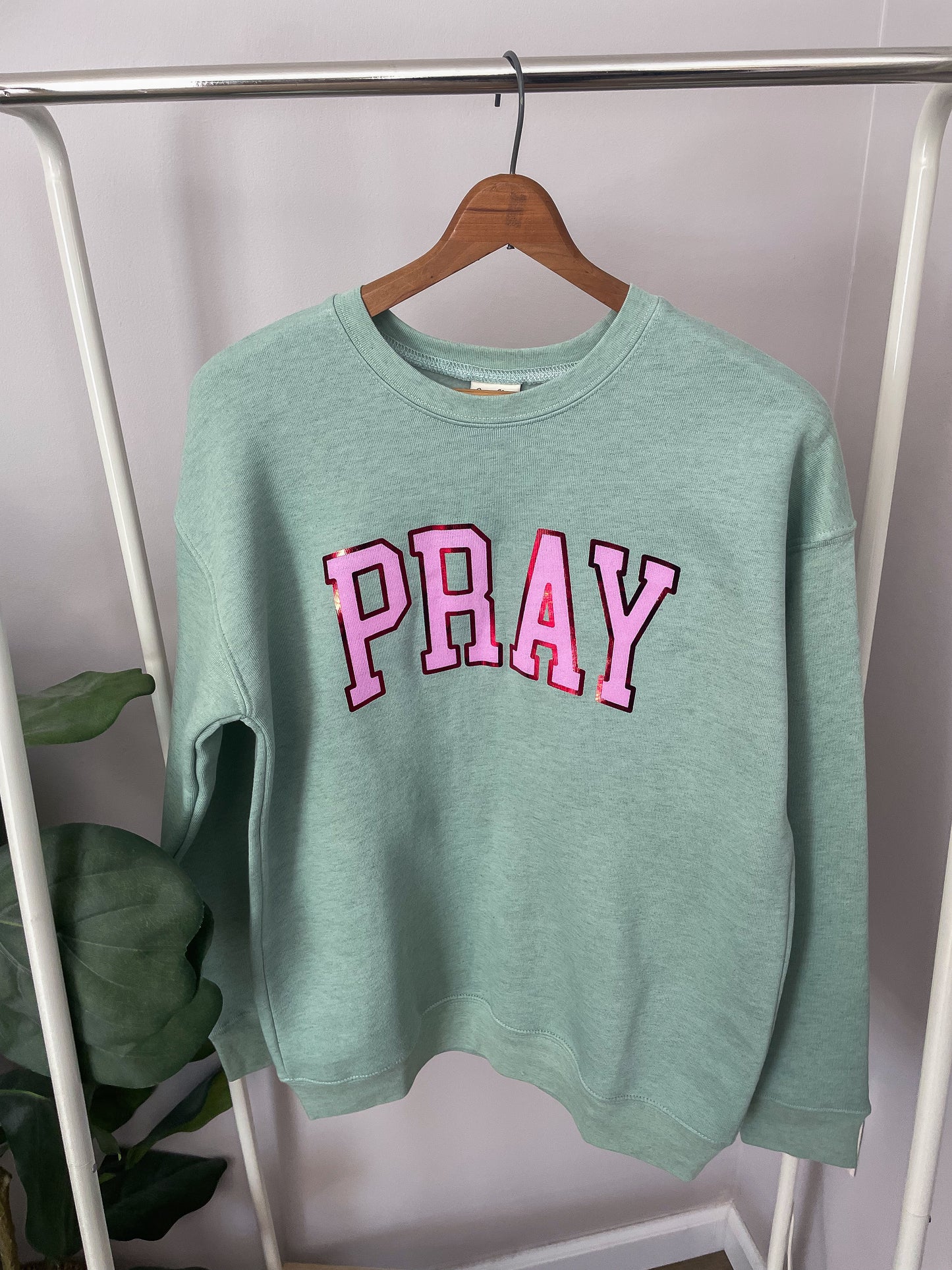 Pray Crew - Sage Green