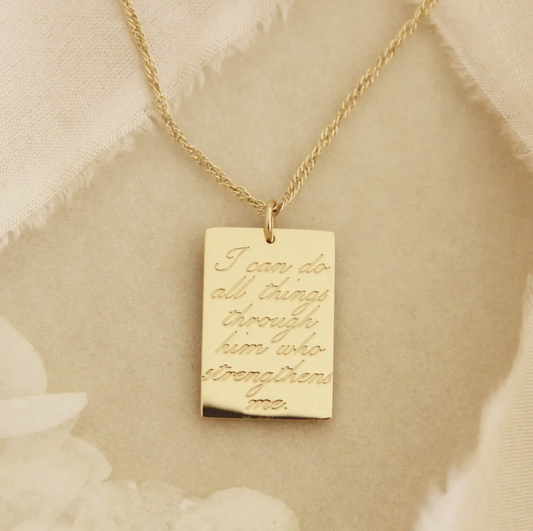 Philippians 4:13 Necklace, I Can Do All Things Through Him