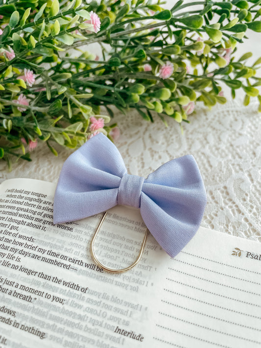 Lilac - petite bow bookmark