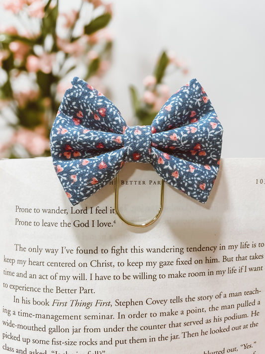 Violets are Blue- petite bow bookmark