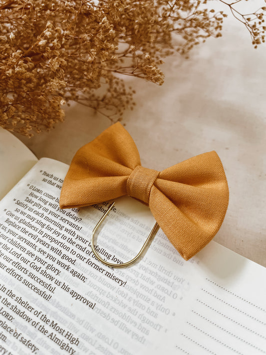 Marigold-petite bow bookmark