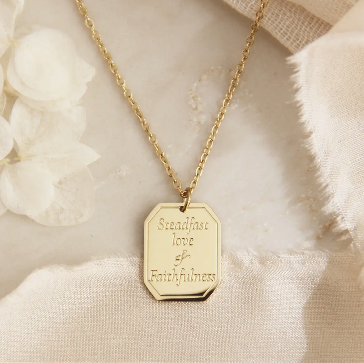 Proverbs 3:3 Necklace, Steadfast Love & Faithfulness
