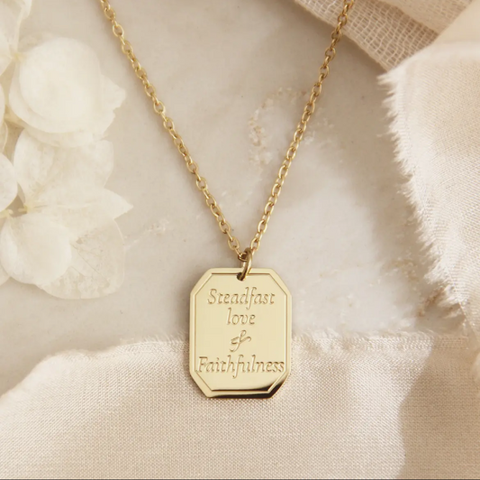 Proverbs 3:3 Necklace, Steadfast Love & Faithfulness