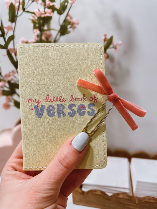 Little Verse Book lemon  + ribbon mini