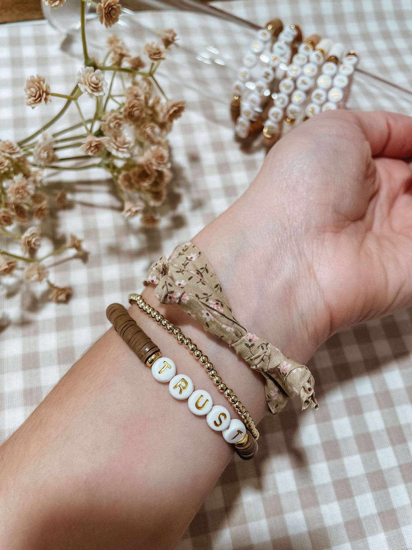 Fall faith beaded bracelets