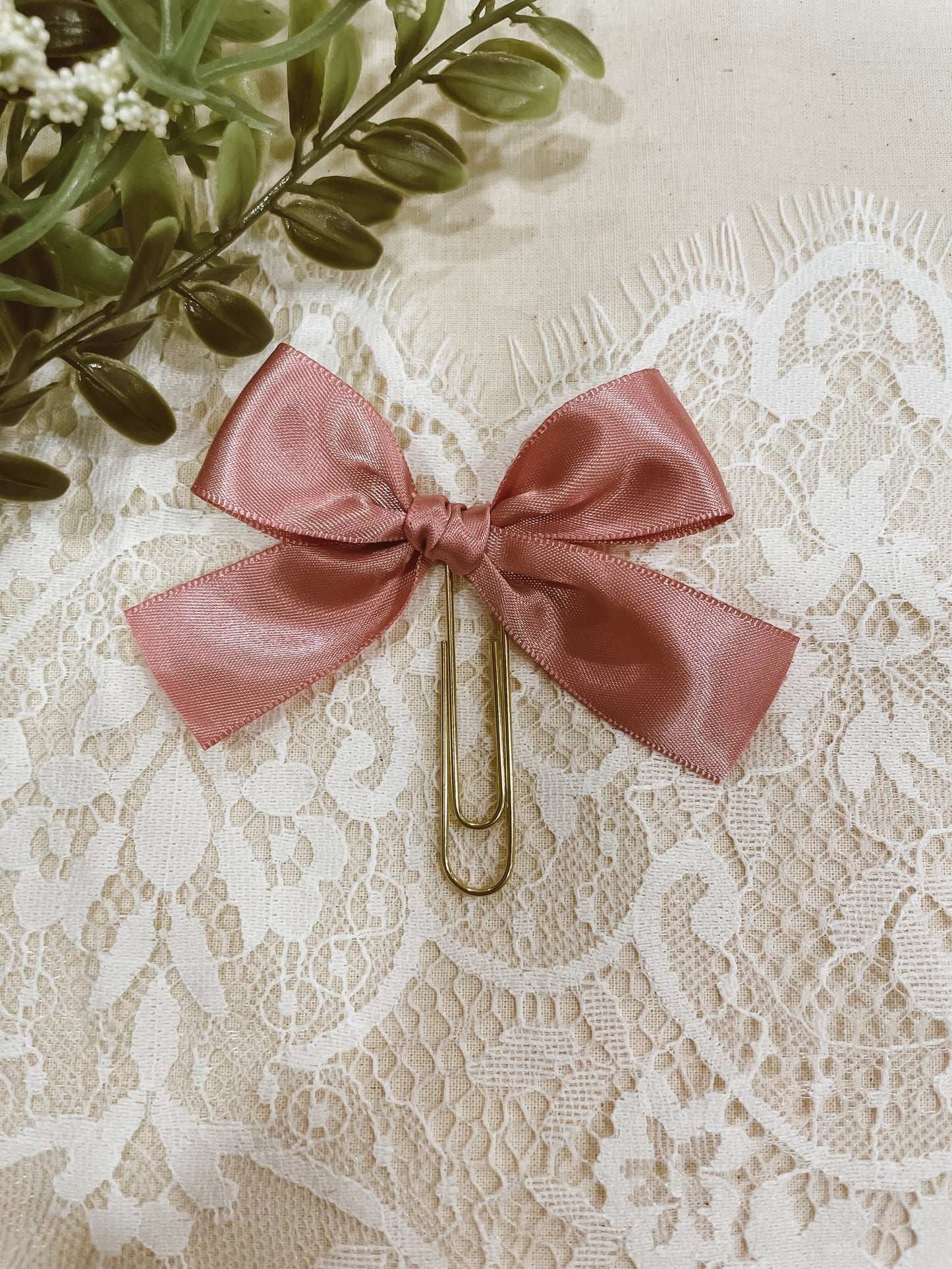 Satin Mauve - ribbon bookmark