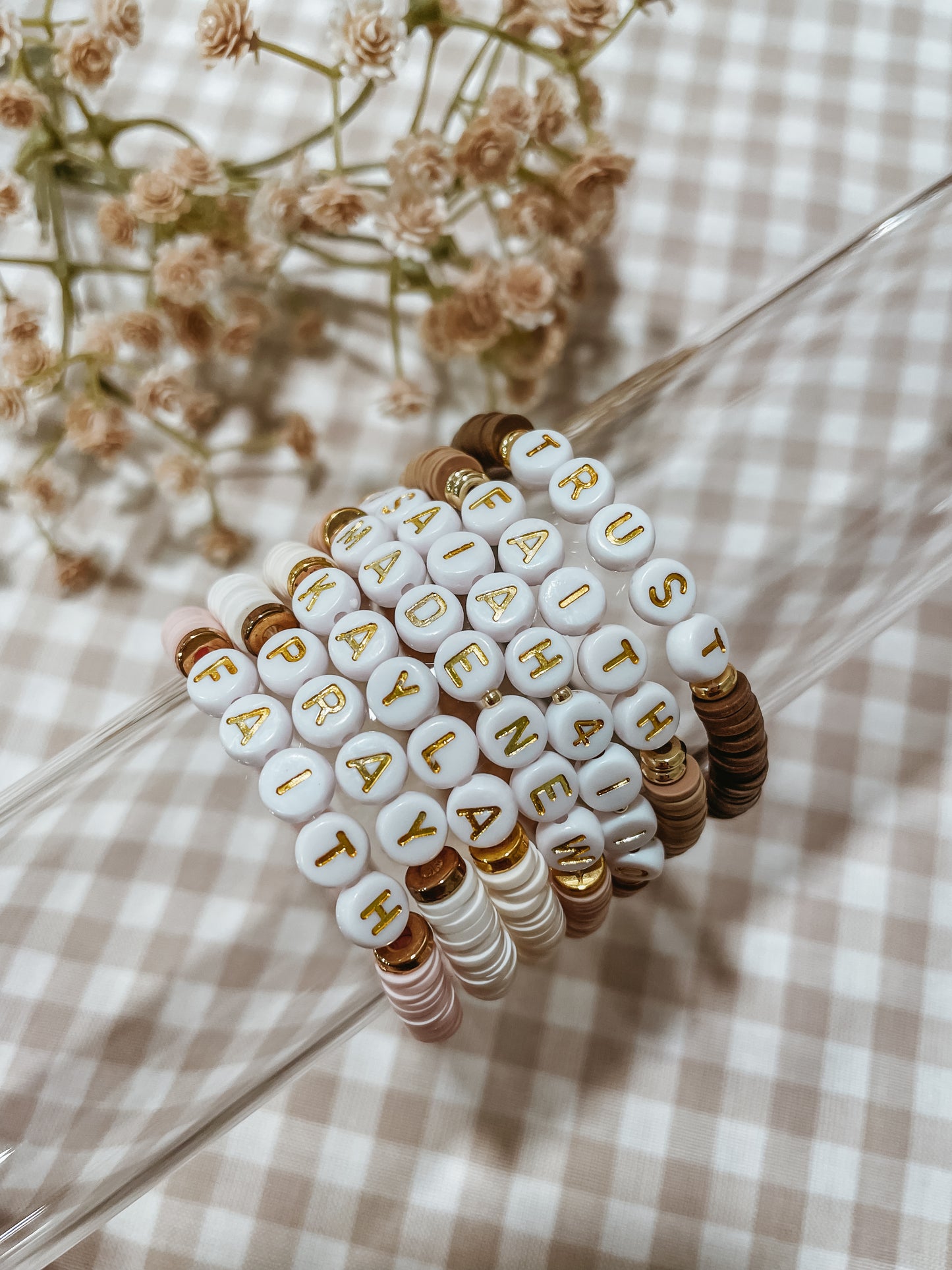 Fall faith beaded bracelets